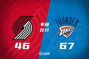 杨瀚森3分1助1帽1劝架 亚历山大28分?雷霆半场领先开拓者21分