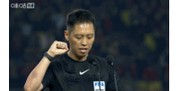 新赛季中超开幕式，王迪、胡荷韬作为裁判、球员代表宣誓